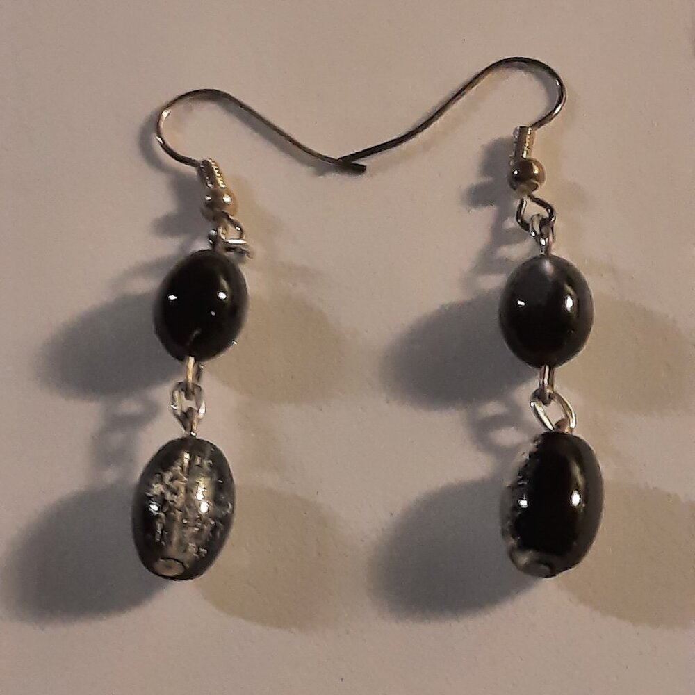 Brand New 5/$20 Handmade Beautiful Shades of Black and Grey Color Earrings